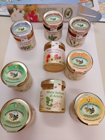 CONFEZIONE REGALO MIELI ITALIANI 9 PZ DA 40 GR CADAUNO - immagine 2